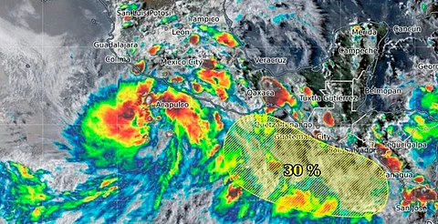 Prevén formación de baja presión frente a costas de Chiapas y Oaxaca