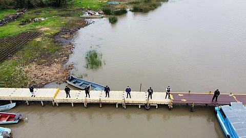 Con drones y lanchas, SSP vigila el lago de Pátzcuaro para impedir robo de agua