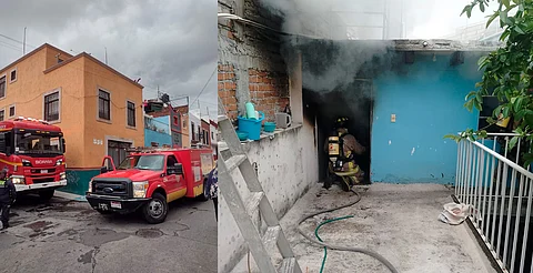Se incendia casa en el Centro de Morelia; no hubo lesionados