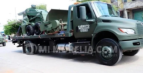Despliegan vehículos desminadores en Tingüindín, Michoacán; limpios, 18 km