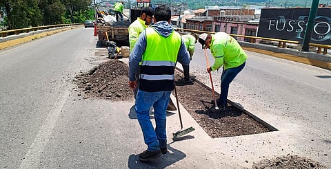 Bacheo en Libramiento de Morelia: SCOP interviene zonas Lago 1 y Estadio