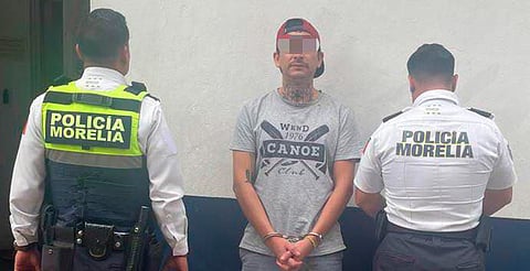 Policía Morelia detiene a hombre armado en el Centro Histórico