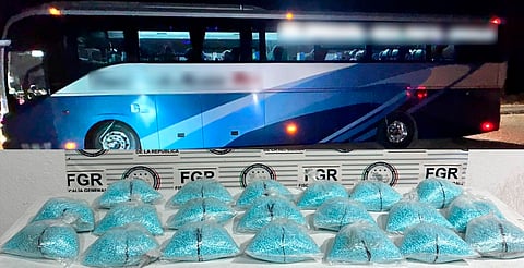 Cae cargamento de fentanilo en Sonora; lo llevaban en autobús rumbo a la frontera