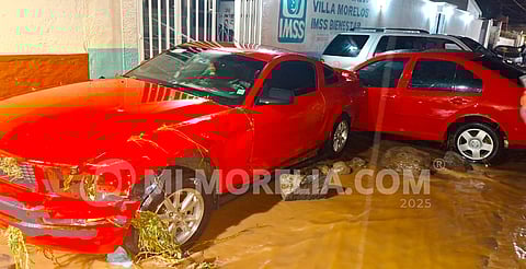 Tromba azota Villa Morelos; 24 viviendas resultan afectadas