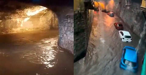 Se desborda presa en Guanajuato y se inundan calles subterráneas