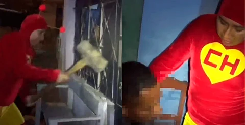 ¡Chanfle! Policía de Perú presume detención con elemento disfrazado del Chapulín Colorado