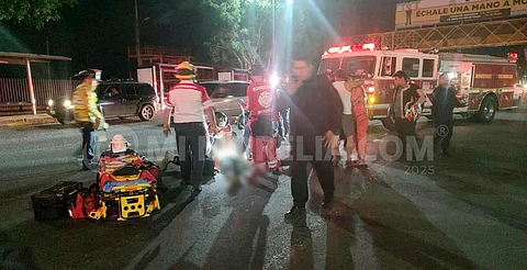 Motociclista herido tras ser chocado por vehículo cerca del Pabellón Don Vasco