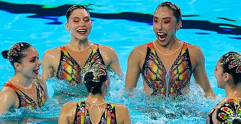 Selección mexicana de natación artística brilla con sexto lugar en Mundial de Singapur