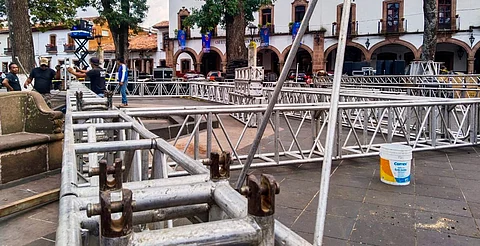 ¡Pátzcuaro se prepara! Comienzan montajes para el Cantoya Fest 2025