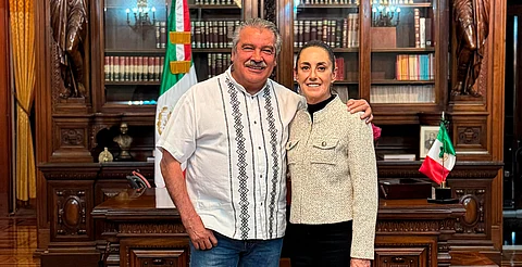 En Palacio Nacional, Raúl Morón refrenda su respaldo a Sheinbaum