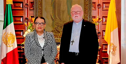 Canciller del Vaticano visita México y fortalece lazos con autoridades; oficiará misa en la Basílica de Guadalupe