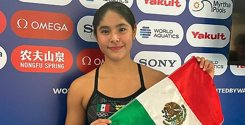 ¡Orgullo mexicano! Con solo 14 años, Mía Cueva ya es de las mejores clavadistas del mundo