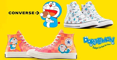 Doraemon y Converse lanzan colección en México con tenis, mochilas y ropa