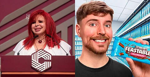Gobernadora de Campeche sorprende con chocolates de MrBeast en su informe