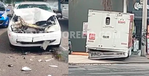 Automóvil choca contra camión de Bimbo en Morelia; conductora resulta herida