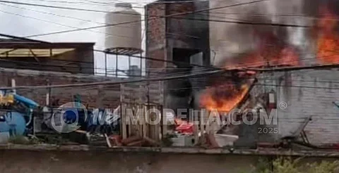 Se registra incendio en un hogar de la colonia Eréndira, Morelia