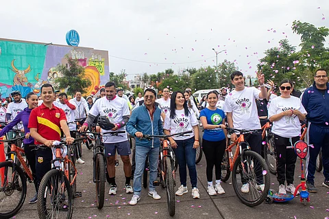 Jóvenes michoacanos participaron en rodada y carrera por la paz contra las adicciones