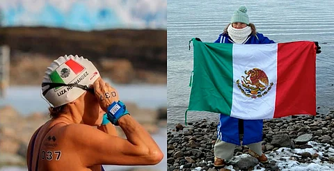 Liza Hernández a sus 55 años conquista aguas heladas en Argentina y gana 5 medallas para México