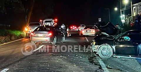 Adulta mayor queda herida tras choque en la Morelia-Pátzcuaro