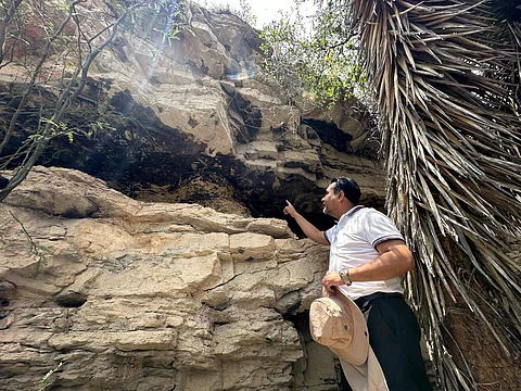 Descubren más de mil 500 manos plasmadas en una cueva de Tehuacán, Puebla