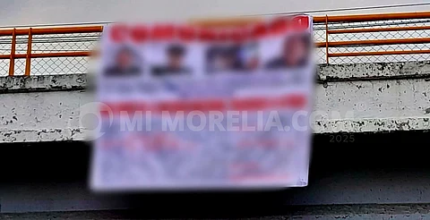 Colocan narcomantas en puentes y avenidas de Morelia y Tarímbaro
