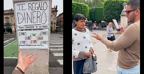 VIDEO: TikToker que da dinero en Morelia niega ayuda a señora por considerarla mentirosa