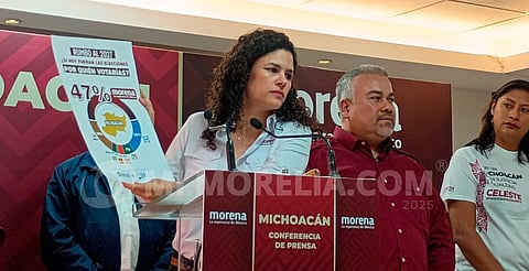 "Hay derecho a levantar la mano, pero la encuesta determinará al candidato para Michoacán", reitera Luisa Alcalde