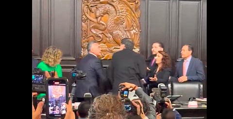 Bedolla condena agresión de Alito Moreno contra Fernández Noroña en el Senado