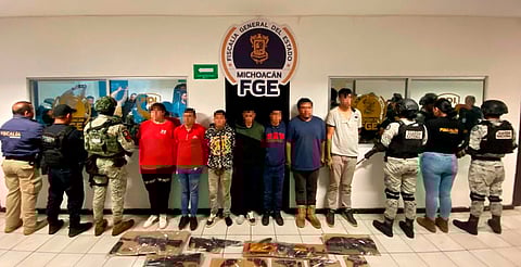 Siete detenidos y 10 armas aseguradas en Huaniqueo: SSP