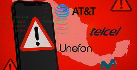¿Sin señal? Usuarios reportan caída de AT&T, Telcel, Movistar y Unefon