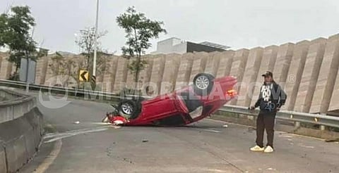 Vuelca automóvil en zona de Tres Marías, Morelia