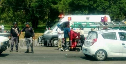 Una chava, la motociclista accidentada durante la mañana en Morelia