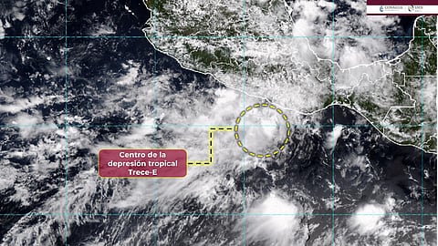 Se forma la depresión tropical Trece-E; seguirán las lluvias
