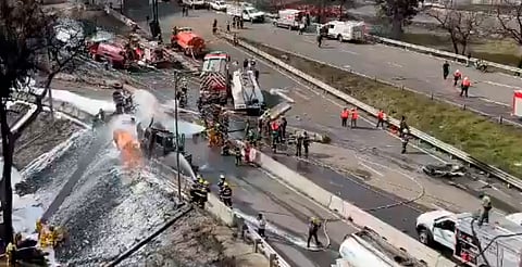 Concluye enfriamiento de pipa tras explosión en CDMX; no hay riesgo para la población