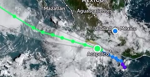 Se forma la tormenta tropical "Mario" cerca de Michoacán