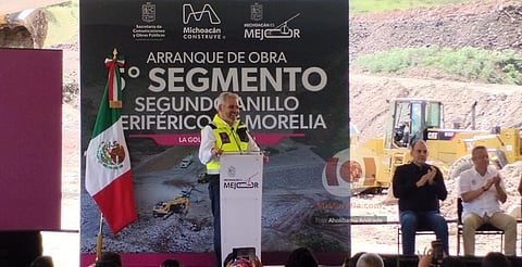 Arranca construcción del quinto segmento del segundo anillo periférico de Morelia
