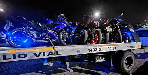 Asegura Policía Morelia 18 motos y tres autos por rodada ilegal en periférico; un ebrio fue detenido