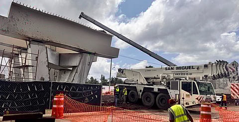 Megaobra del distribuidor vial La Hielera avanza con instalación de dos vigas de 30 toneladas: Bedolla