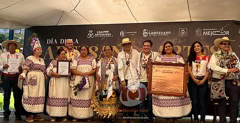 Reconocen labor de artesanas y artesanos michoacanos en Camécuaro