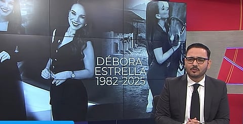 Exesposo de Débora Estrella da en vivo último adiós a la conductora