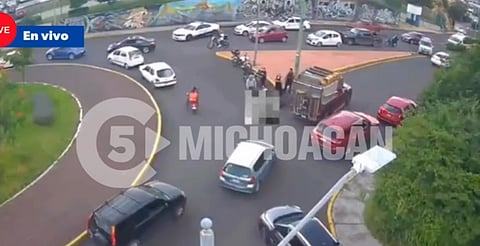 Se registra accidente vial frente al Poliforum de Morelia