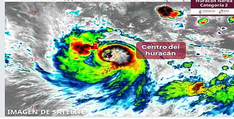 Alerta por huracán Narda categoría 2 frente a costas del Pacífico