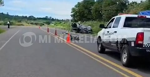 Muere motociclista en accidente sobre la carretera Jacona–Los Reyes