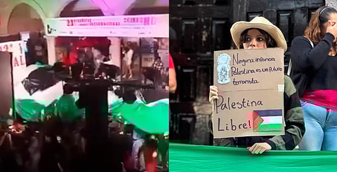 Irrumpen manifestantes pro Palestina en el FICM 2025