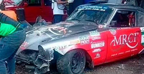 Se accidenta auto de la Carrera Panamericana en ruta a Morelia