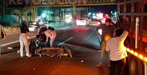 Motociclista se accidenta en la salida a Salamanca
