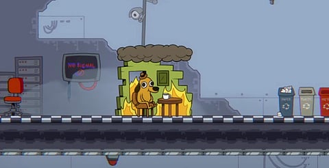 ¡Todo en llamas! El perro de ‘This is Fine’ protagoniza un videojuego en 2026