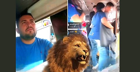 Chofer baja a todos sus pasajeros por un león de TikTok; ¿cuánto dinero es?