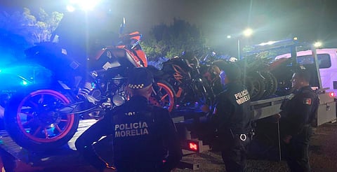 Retiran más de 250 motos irregulares  en Morelia