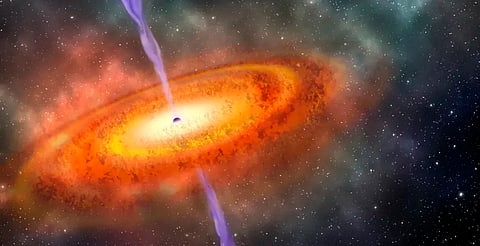 Agujero negro devora estrella emite destello visible a 10 mil millones de años luz